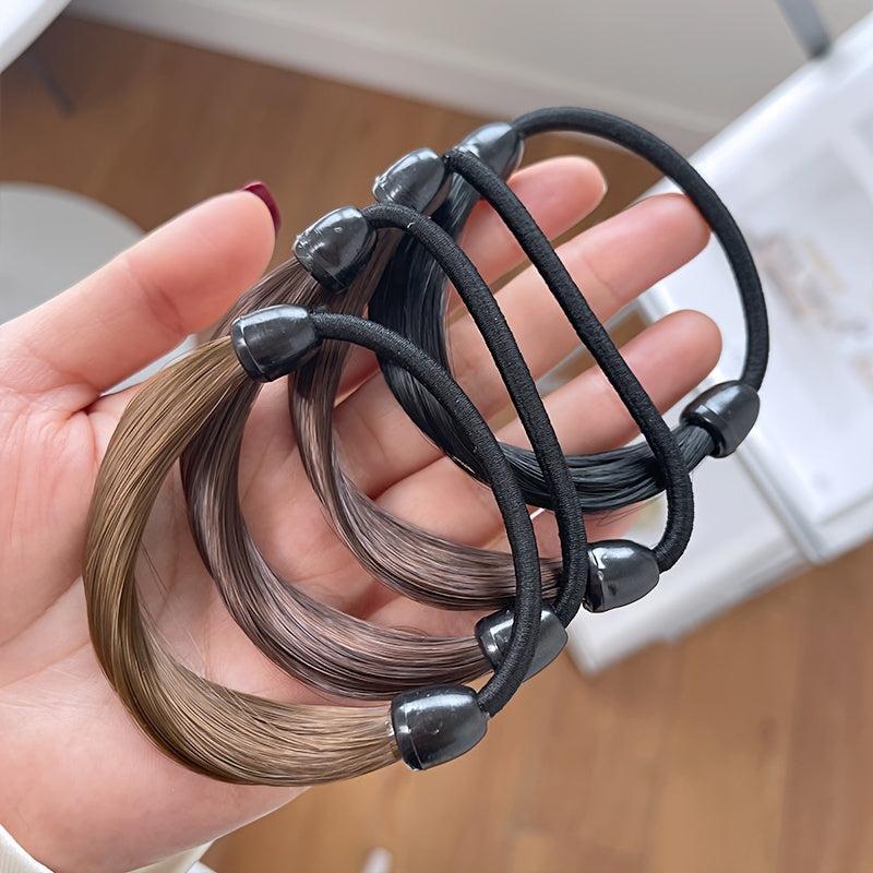 4pcs Minimalist Hair Rope Elastic Hair Tie Ponytail Holder