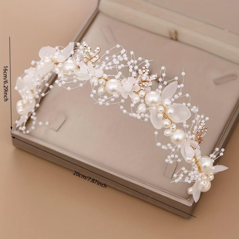Faux Pearl Headband Bridal Head Piece Wedding Hair Accessories