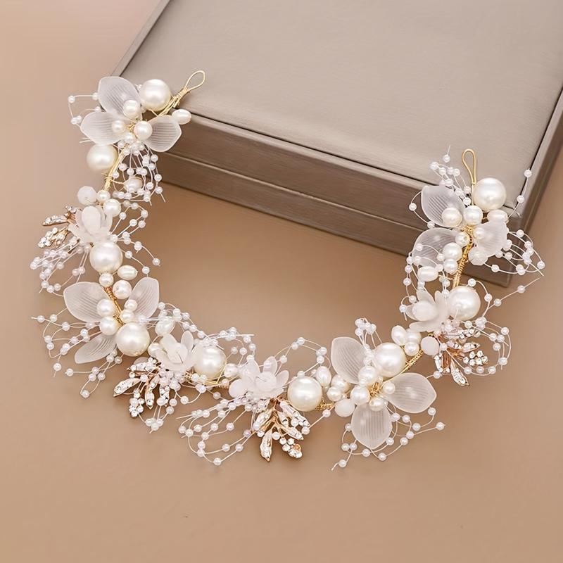 Faux Pearl Headband Bridal Head Piece Wedding Hair Accessories