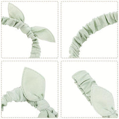 12 Pcs Mixed Rabbit Ear Knotted Headband Hair Accessories