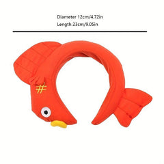 Plush Red Carp Headband for Women Girls Headdress