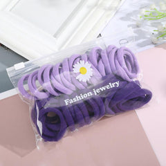 50-Pack Elastic Hair Bands Ponytail Holder H