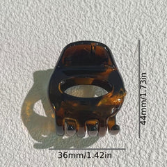 6pcs Vintage Glossy Hair Claw Non-slip Hair Accessories