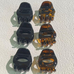 6pcs Vintage Glossy Hair Claw Non-slip Hair Accessories