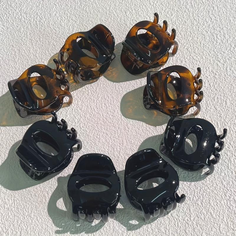 6pcs Vintage Glossy Hair Claw Non-slip Hair Accessories