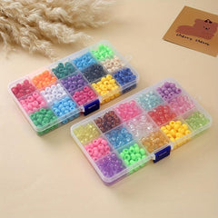 450pcs Boxed Colorful Braid Hair Beads Hippies Style Hair Accessories