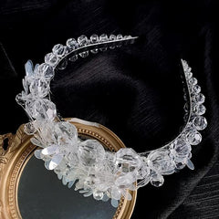 Faux Pearl Crystal Flower Hairband Sweet Headband Hair Accessories