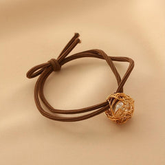 Faux Pearl Beaded Hair Tie Elastic Hair Ring Ponytail Holder