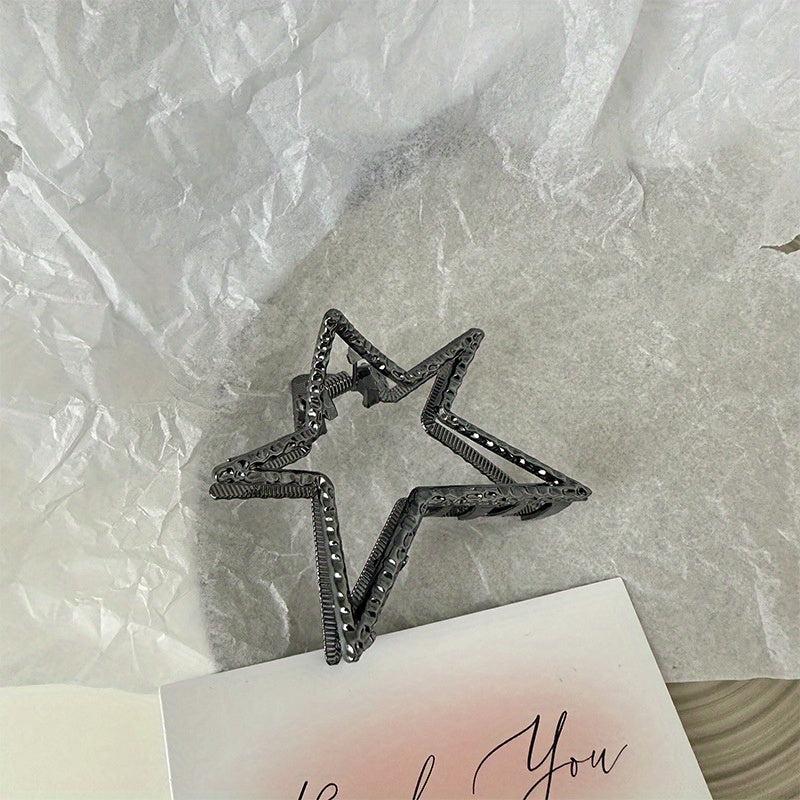 Alloy Star Hair Claw Y2K Style Nonslip Holder
