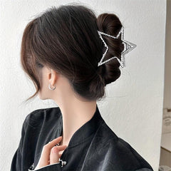 Alloy Star Hair Claw Y2K Style Nonslip Holder