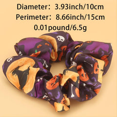 Skull Print Hair Tie Elastic Large Scrunchie Ponytail Hair Rope Hair Accessories