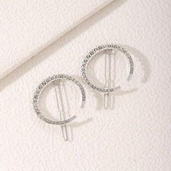 6 PCS Rhinestone Crescent Hair Clips for Women Girls, Hair Accessories