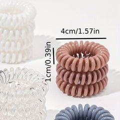 18pcs Spiral Hair Tie Thick Elastic No Crease Coil Hair Tie