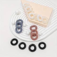 18pcs Spiral Hair Tie Thick Elastic No Crease Coil Hair Tie