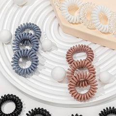 18pcs Spiral Hair Tie Thick Elastic No Crease Coil Hair Tie