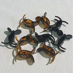 Leopard Pattern Hair Claw Clip Medium Size Nonslip Ponytail Holder