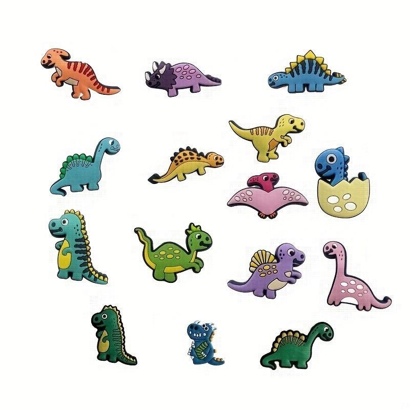 16pcs Dinosaur Shoe Charm DIY Clogs Decoration Slipper Accessories