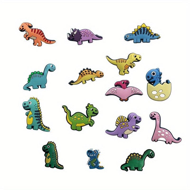 16pcs Dinosaur Shoe Charm DIY Clogs Decoration Slipper Accessories