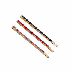 3pcs Rhinestone Hairpin Style Hair Clip For Side Hair Bang