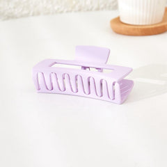 4 PCS Rectangle Hollow Hair Claw Basic Ponytail Clip