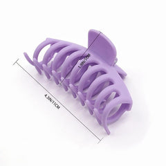 4 PCS Rectangle Hollow Hair Claw Basic Ponytail Clip