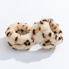 2pcs Leopard Print Microfiber Wristbands for Face Washing
