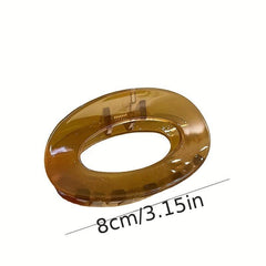 Acrylic Oval Hair Claw Back Head Shark Claw Ladies Hair Accessories Gift