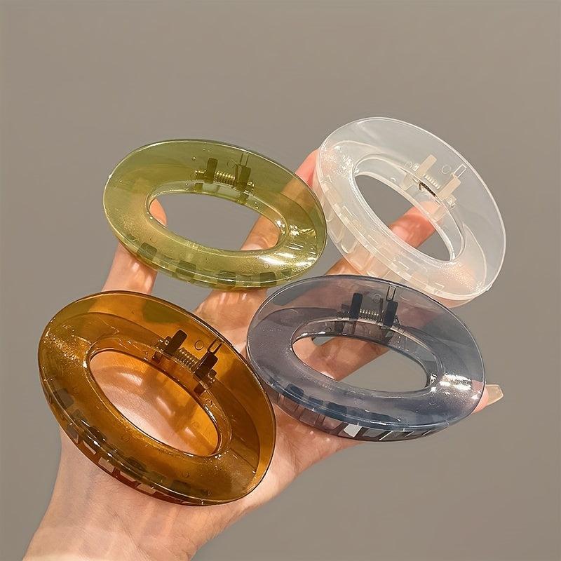 Acrylic Oval Hair Claw Back Head Shark Claw Ladies Hair Accessories Gift