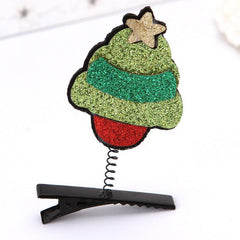 Xmas Elk Barrettes Candy Cane Hairpin Santa Claus Hair Clips