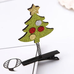 Xmas Elk Barrettes Candy Cane Hairpin Santa Claus Hair Clips