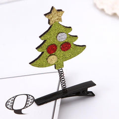 Xmas Elk Barrettes Candy Cane Hairpin Santa Claus Hair Clips