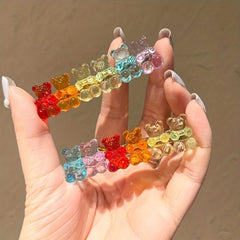 Rainbow Bear Hair Clip for Girls