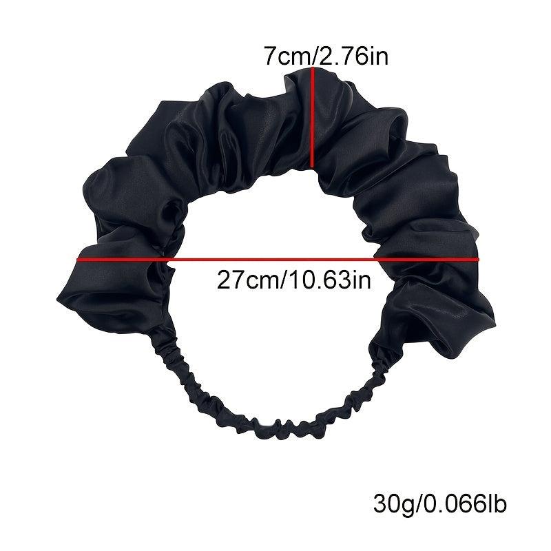 Colorful Ruched Hairband Fluffy Wide Hair Band