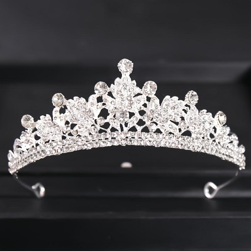 Baroque Vintage Tiara Headband Bridal Wedding Rhinestone Crown Hair Hoop