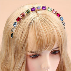 Vintage Rhinestone Flower Headband Crystal Headdress
