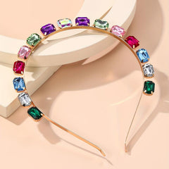 Vintage Rhinestone Flower Headband Crystal Headdress