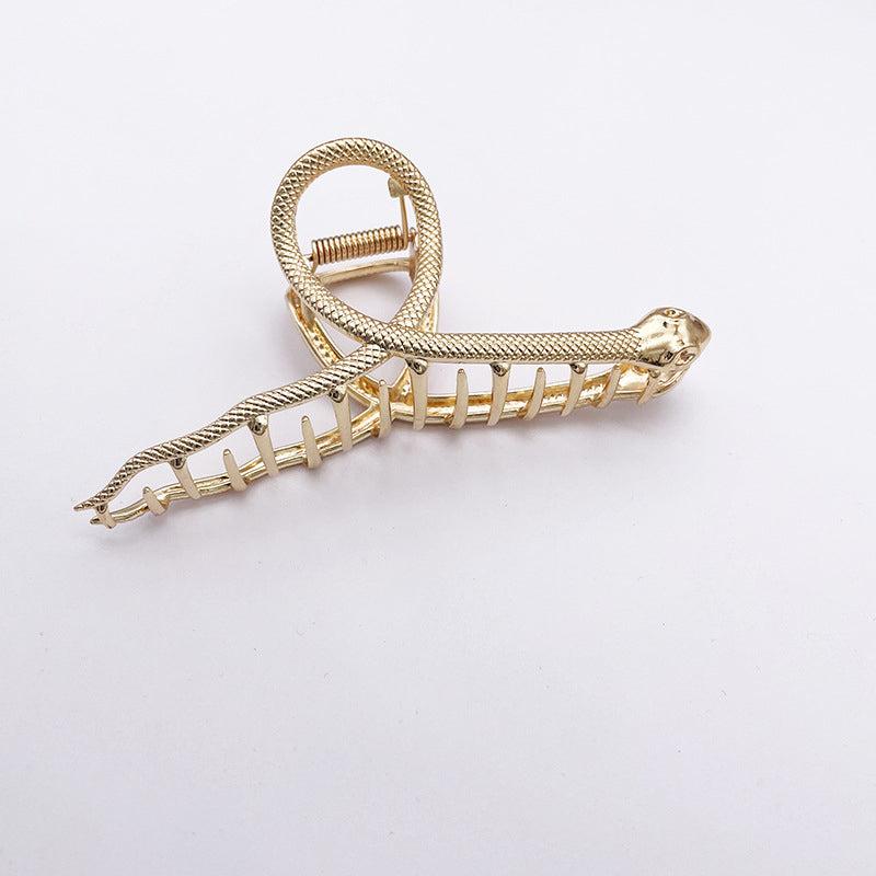 Golden Geometric Hair Claw Clip Strong Hold Grip Hair Jaw Clip For Thick Hair