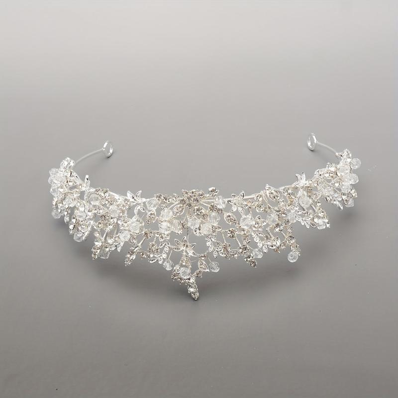 Rhinestone Crown Headdress Wedding Bridal Hair Accessory for Party Prom Birthday