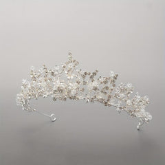 Rhinestone Crown Headdress Wedding Bridal Hair Accessory for Party Prom Birthday
