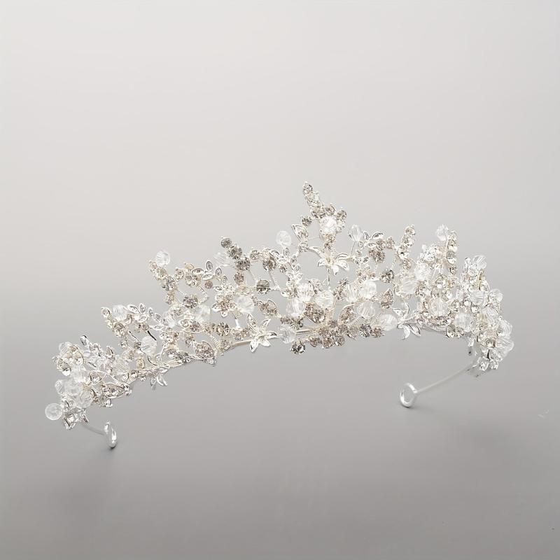 Rhinestone Crown Headdress Wedding Bridal Hair Accessory for Party Prom Birthday