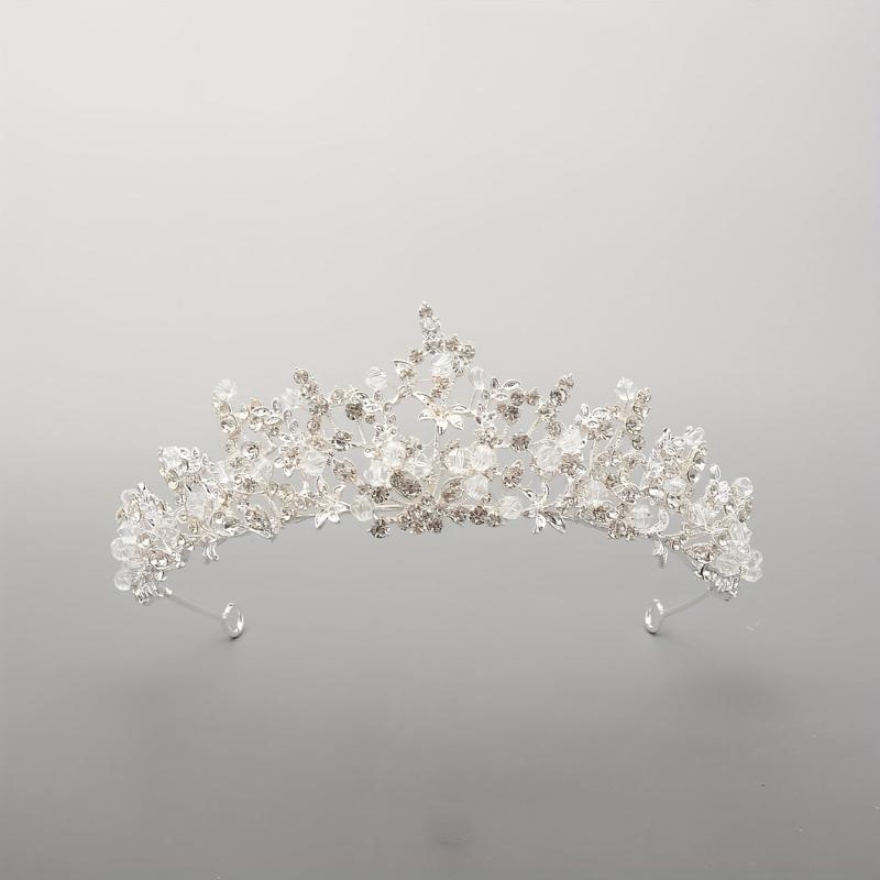 Rhinestone Crown Headdress Wedding Bridal Hair Accessory for Party Prom Birthday