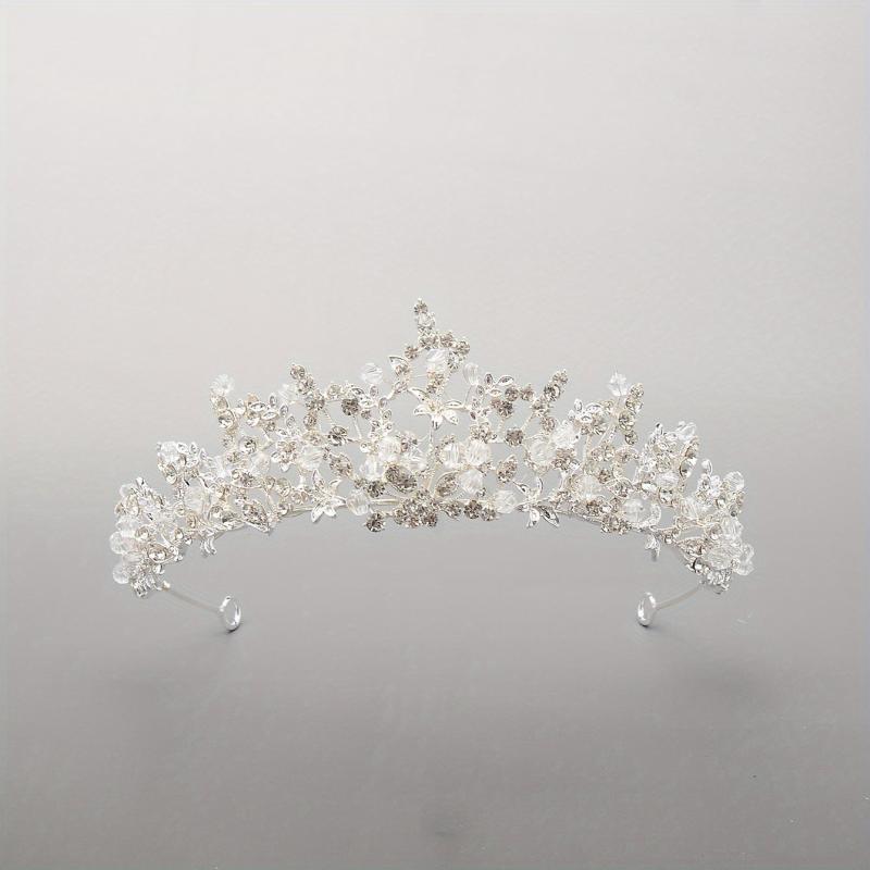 Rhinestone Crown Headdress Wedding Bridal Hair Accessory for Party Prom Birthday