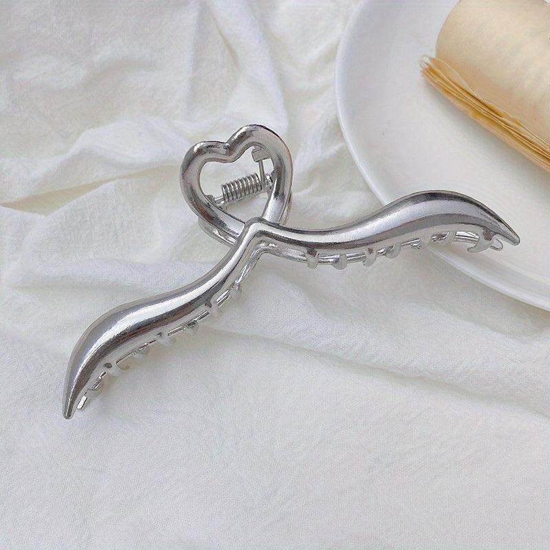 Golden Metal Large Hair Clip for Women and Girls