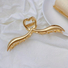 Golden Metal Large Hair Clip for Women and Girls