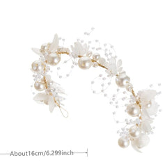 Faux Pearl Headdress Wedding Hair Band Princess Style