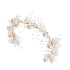 Faux Pearl Headdress Wedding Hair Band Princess Style