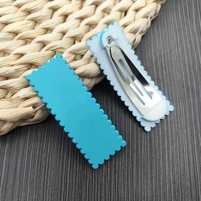 Girls Candy Snap Clip Rectangle Shaped Hair Clip Women Hair Accessories
