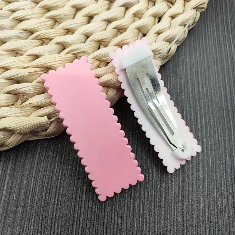 Girls Candy Snap Clip Rectangle Shaped Hair Clip Women Hair Accessories