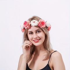 Adjustable Flower Headband for Wedding Women Travel