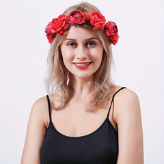 Adjustable Flower Headband for Wedding Women Travel
